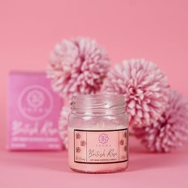 Pack of 2 (British Rose+Chocolate) Salsa Jar Scented Candle