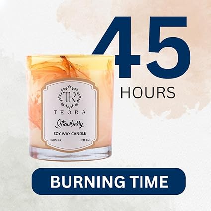 Glass Jar Strawberry Scented Candle