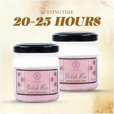 Pack of 2 (British Rose) Salsa Jar Scented Candle