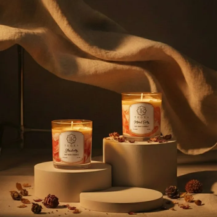 Combo (Mixed Berry + Strawberry) Glass Jar Scented Candle 220gm