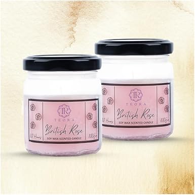 Pack of 2 (British Rose) Salsa Jar Scented Candle