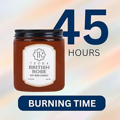 Amber Jar British Rose Scented Candle