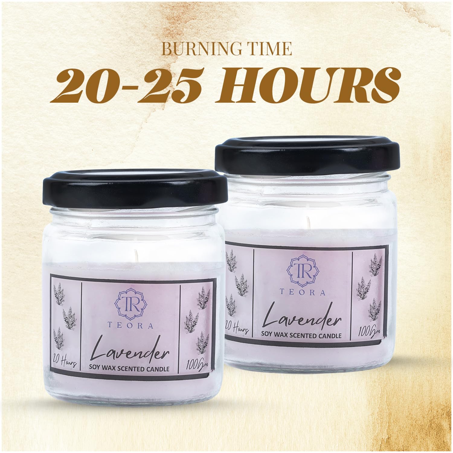 Pack of 2 (Lavender) Salsa Jar Scented Candle