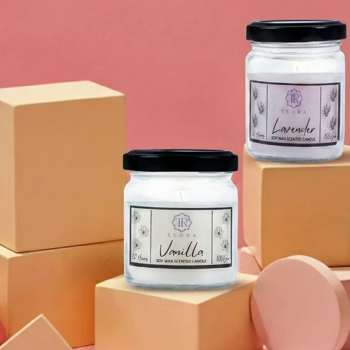 Pack of 2 (Lavender+Vanilla) Salsa Jar Scented Candle