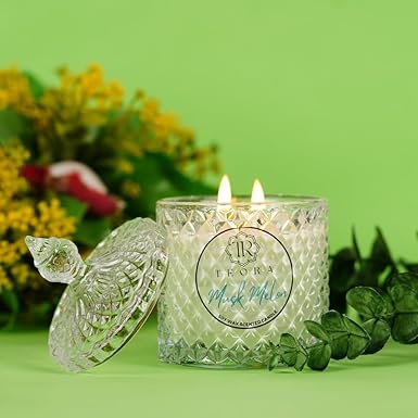 Pack of 2 (Musk Melon)  Candy Jar Candle Scented