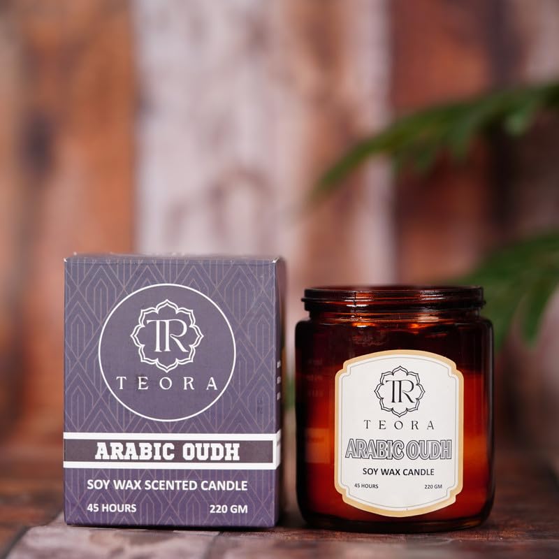 Pack of 2 (Arabic Oudh) Amber Jar Scented Candle