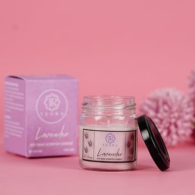 Pack of 2 (Lavender+Vanilla) Salsa Jar Scented Candle