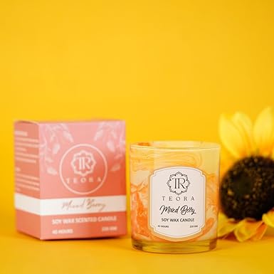 Pack of 2 (Mixed Berry) Glass Jar Scented Candle 220