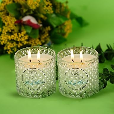 Pack of 2 (Musk Melon)  Candy Jar Candle Scented