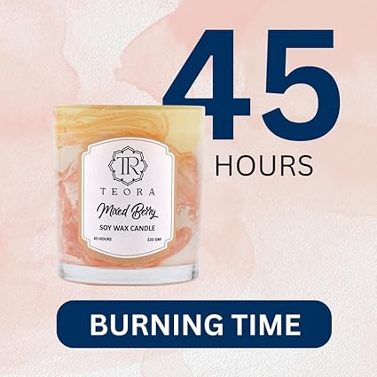 Glass Jar Mixed Berry Scented Candle