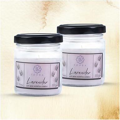 Pack of 2 (Lavender) Salsa Jar Scented Candle