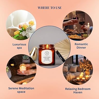 Amber Jar British Rose Scented Candle