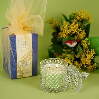 Pack of 2 (Musk Melon)  Candy Jar Candle Scented